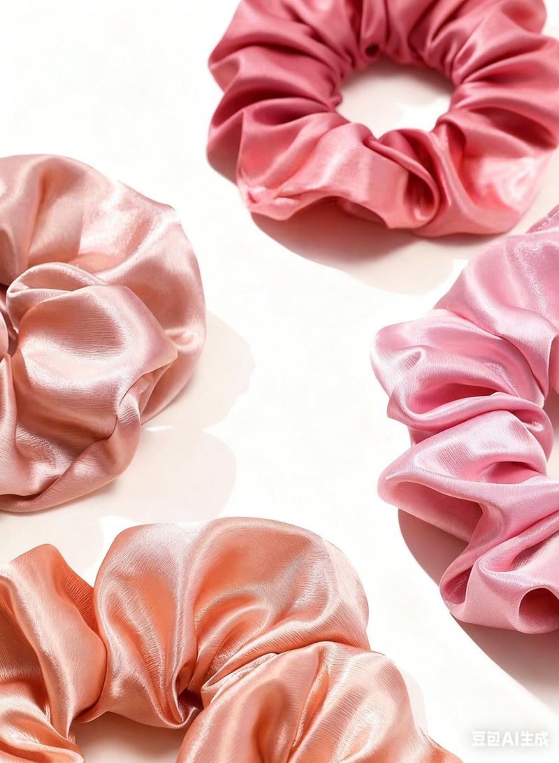 Joudi 12Pcs Scrunchies for Hair Sleep, Premium Satin Soft Than Silk for Women Curly Hair, Cute Bands Ties for Girls Thin | Thick Hair Styling - Image 3